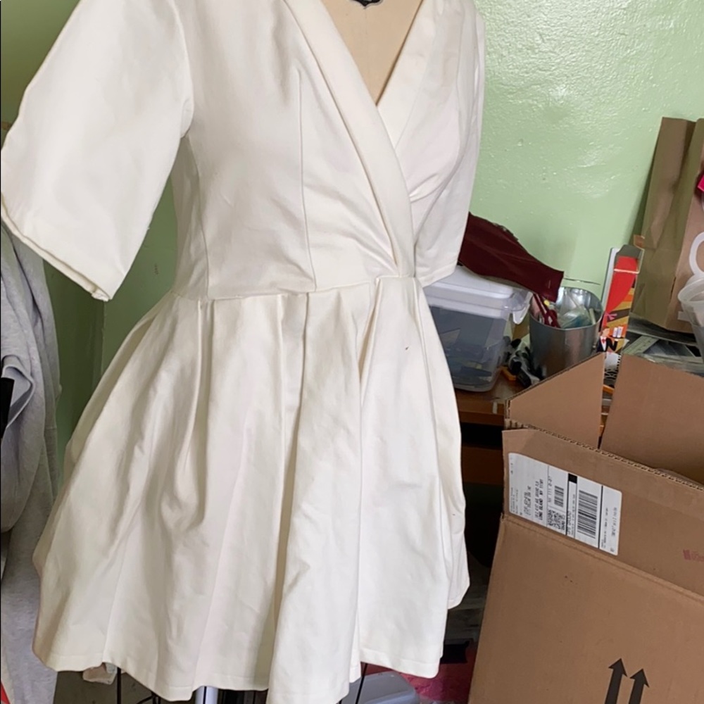 White denim dress